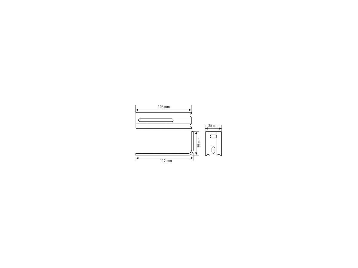 Wandmontagewinkel ESYLUX 110 für ELX, SLX, weiss