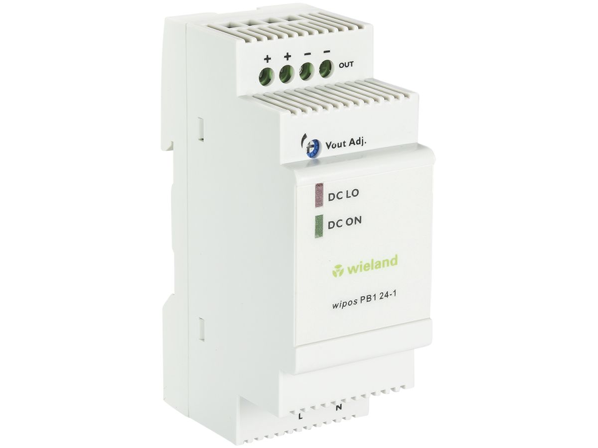 REG-Schaltnetzteil WIPOS 24VDC / 1A, 1-phasig, 2TE