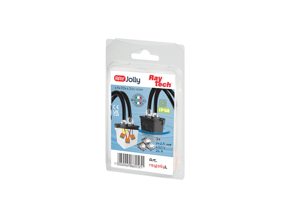 Verbindungsmuffe Raytech RAYJOLLYL mit Gel 3×2×2.5mm² (450V) IP68