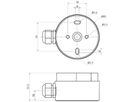 Adapter WERMA Midi BM, für Signalsäule, Kabelverschraubung, grau