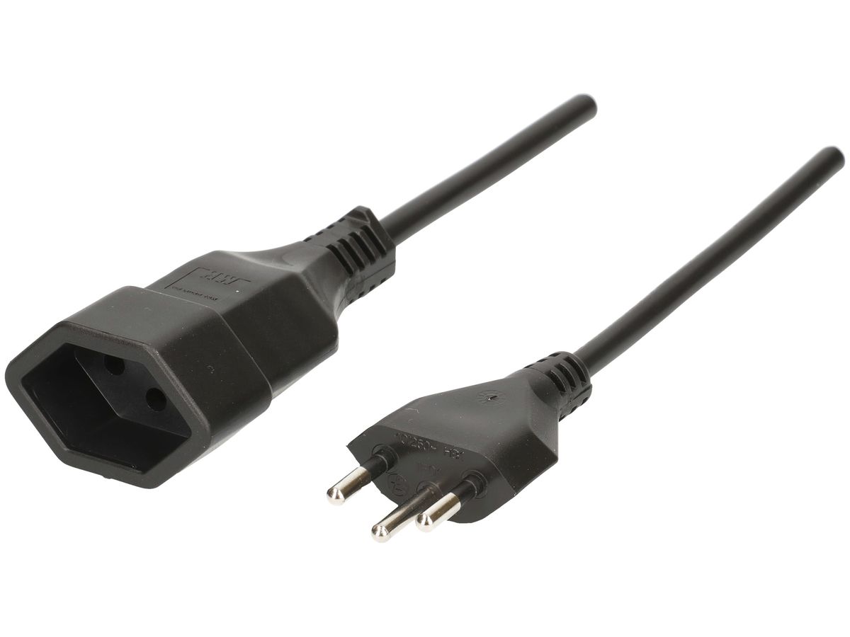 Verlängerungskabel MAX HAURI T12/T13 Td 3×1mm² 1.0m schwarz