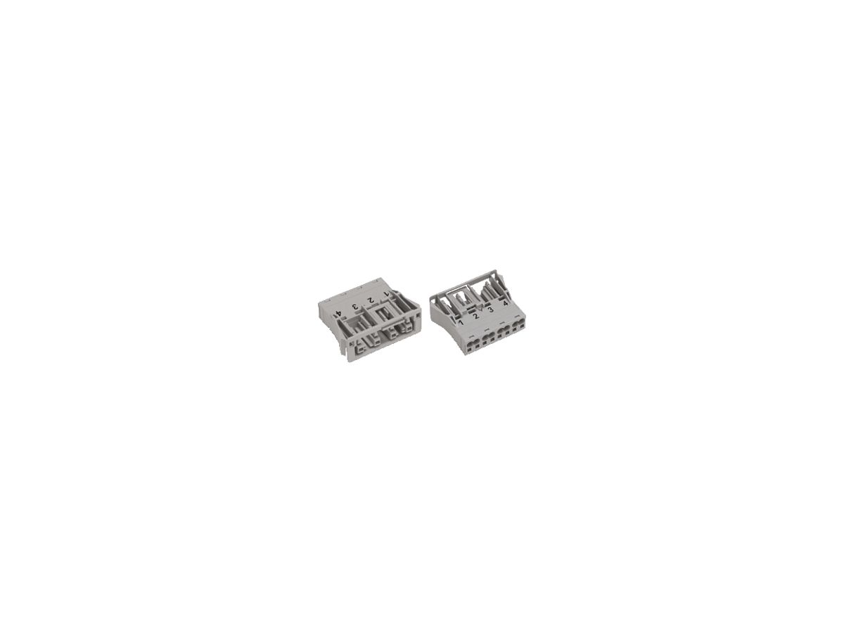Buchsenteil WAGO 4L 2×0.5…4mm² grau