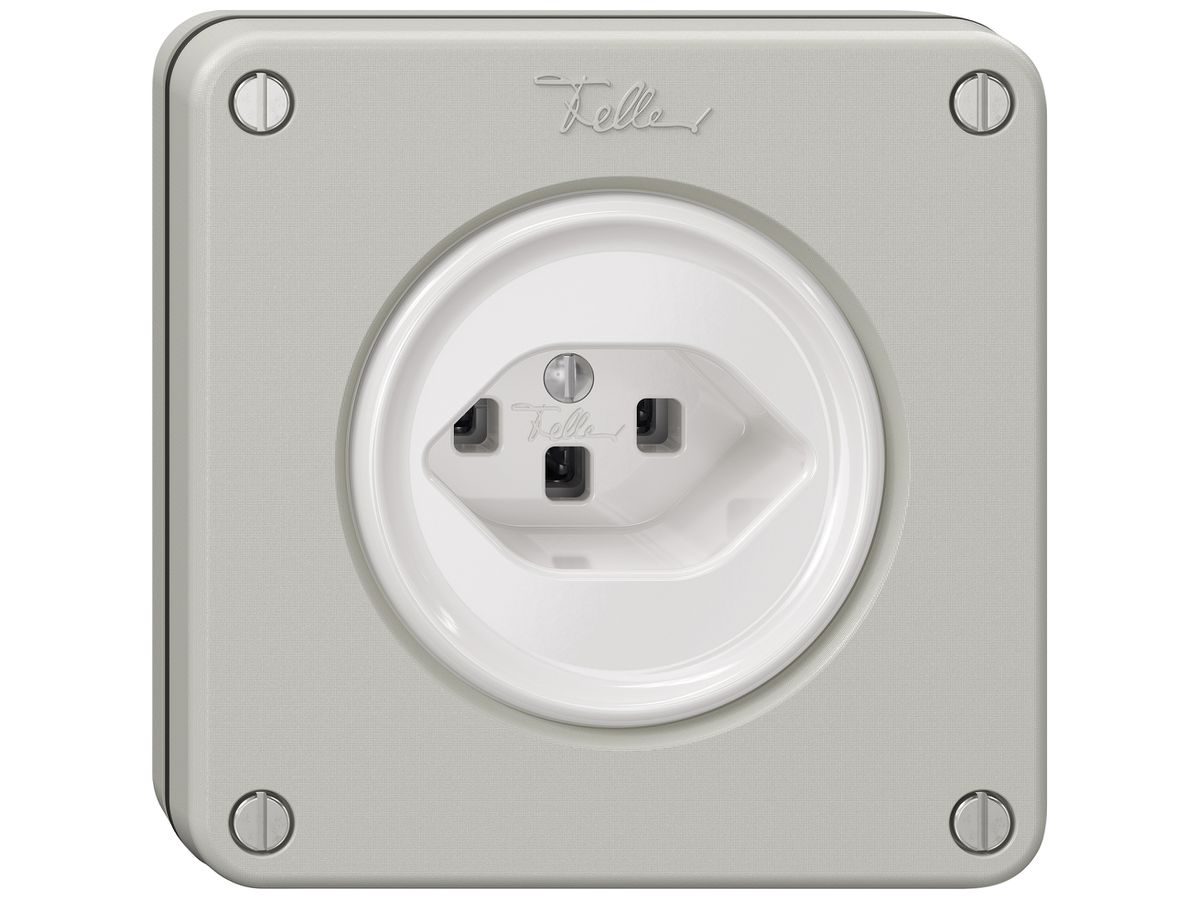 UP-Steckdose NEVO SNAPFIX® 1×T23 16A 250V 87×87×32mm IP21 lgu