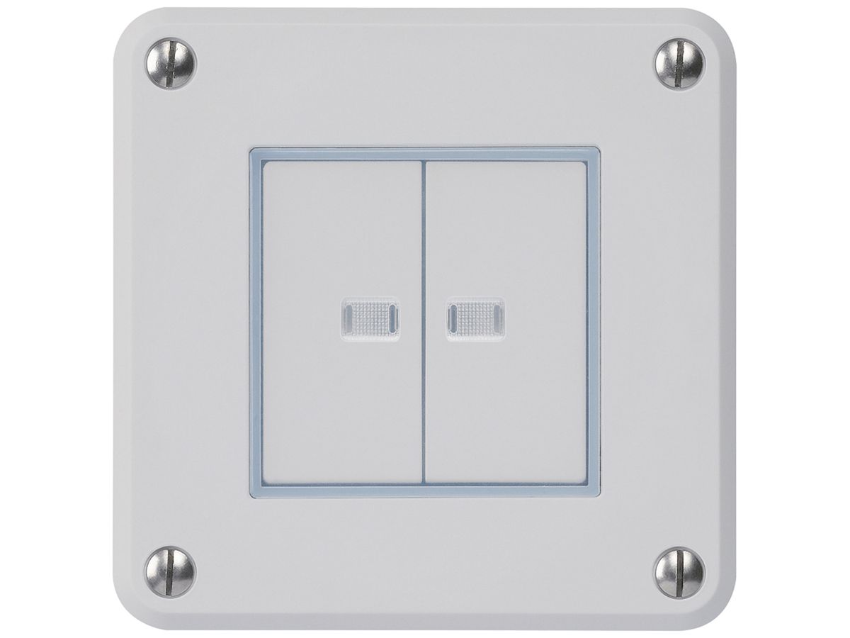 UP-Druckschalter robusto IP55 Schema 3+3 2×beleuchtet grau
