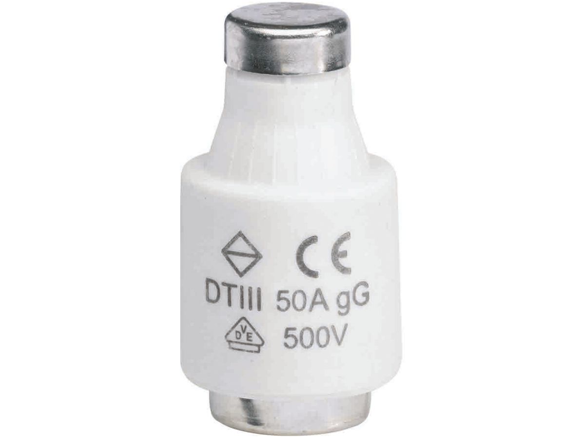 D-Sicherung DTIII 50A 500V gG mit Kennmelder