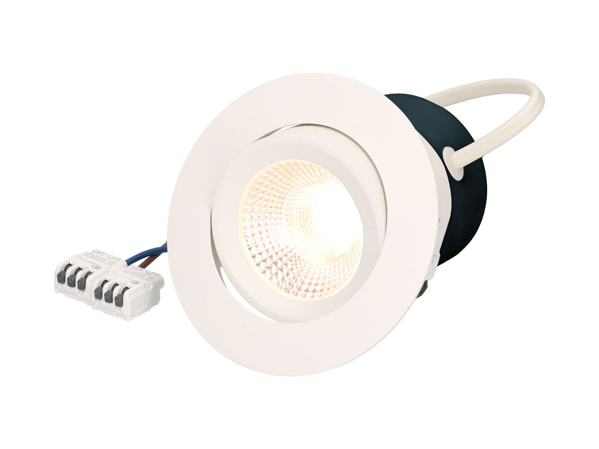 EB-LED-Spot LUCE Round 230 9W 230V 750lm 3000K Loch-Ø80mm weiss 36°