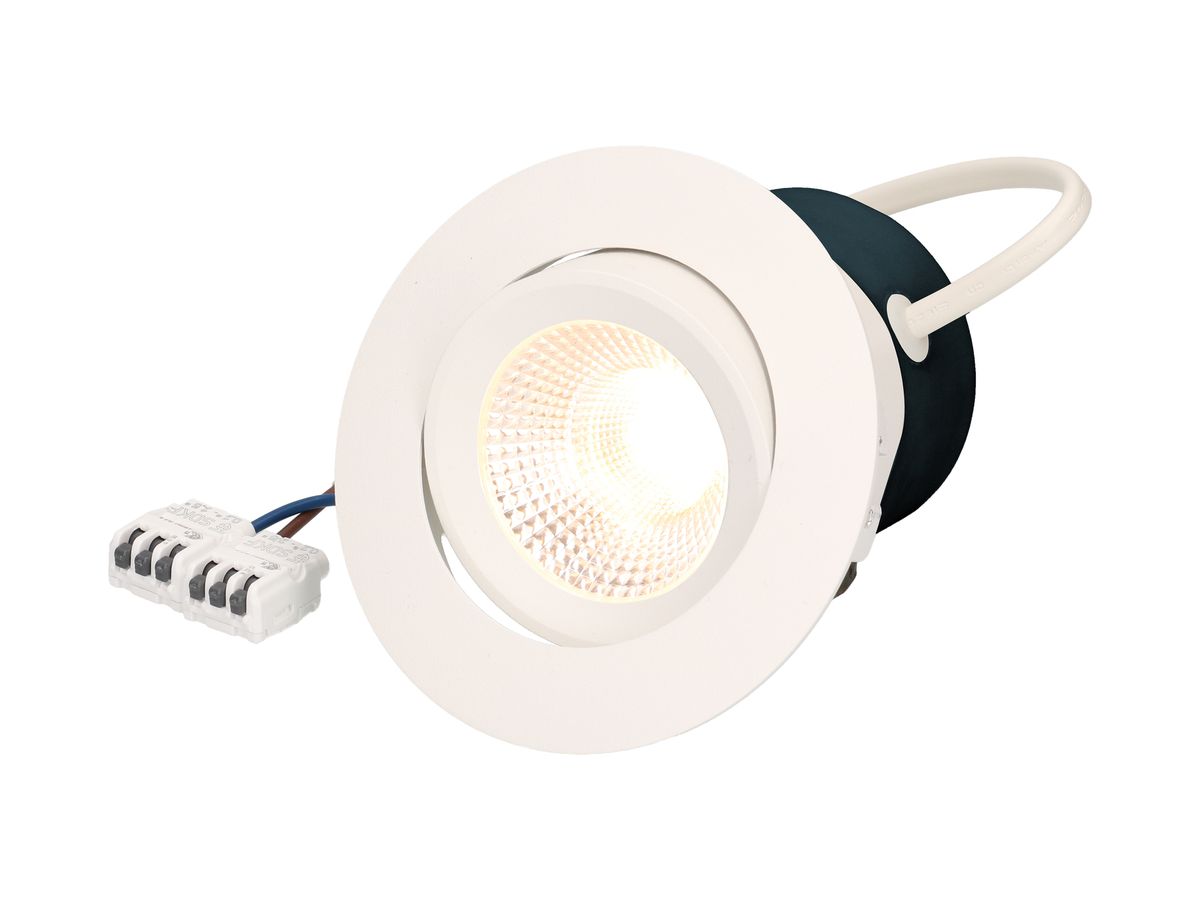 EB-LED-Spot maxLUCE Round 230 9W 230V 750lm 3000K Loch-Ø80mm weiss 36°