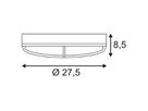 Wandleuchte SLV BULAN GRID, 2×E27 25W rund IP44 anthrazit