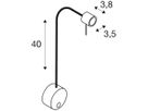 Wandleuchte SLV DIO FLEX PLATE Switch 50W GU10 Ø90mm weiss