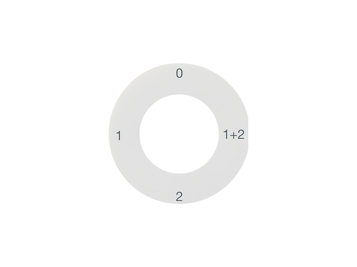 Frontset basico für Schlüsselschalter Schema 1 weiss Ø43mm
