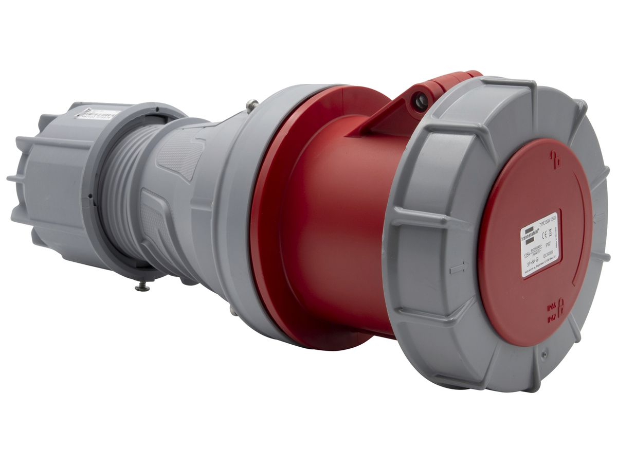 Kupplungssteckdose Brennenstuhl CEE 125A 3L+N+PE 400V 6h rot Ø123×306mm IP67