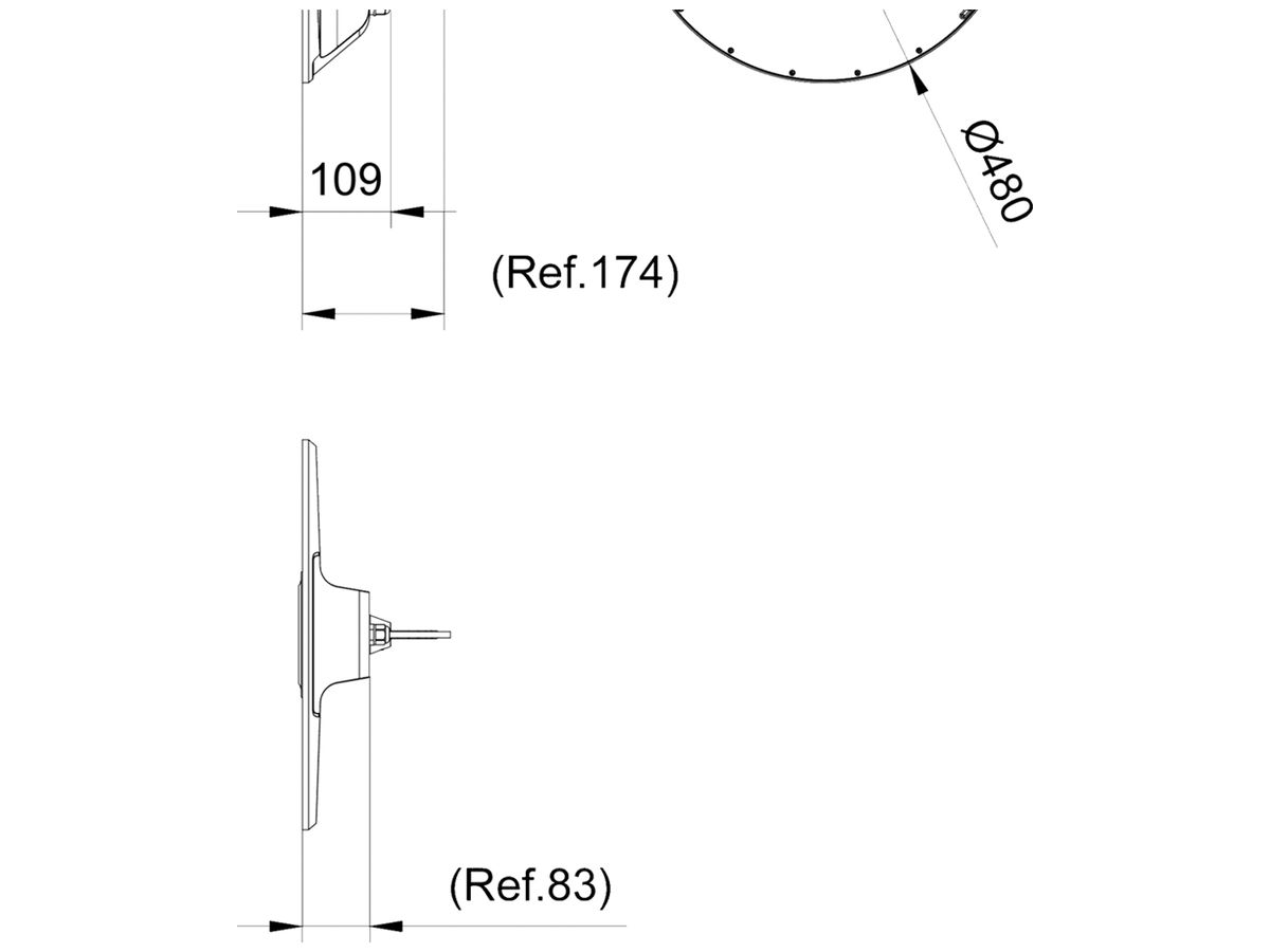 LED-Hallenstrahler Philips CoreLine 222W 40000lm 4000K IP66 WB DALI Ø480 grau