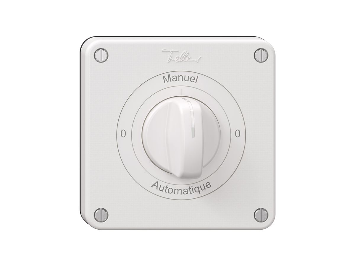 Drehschalter NEVO N.CO 2/1 L mit Drehgriff KS 0-Manuel-0-Automatique weiss
