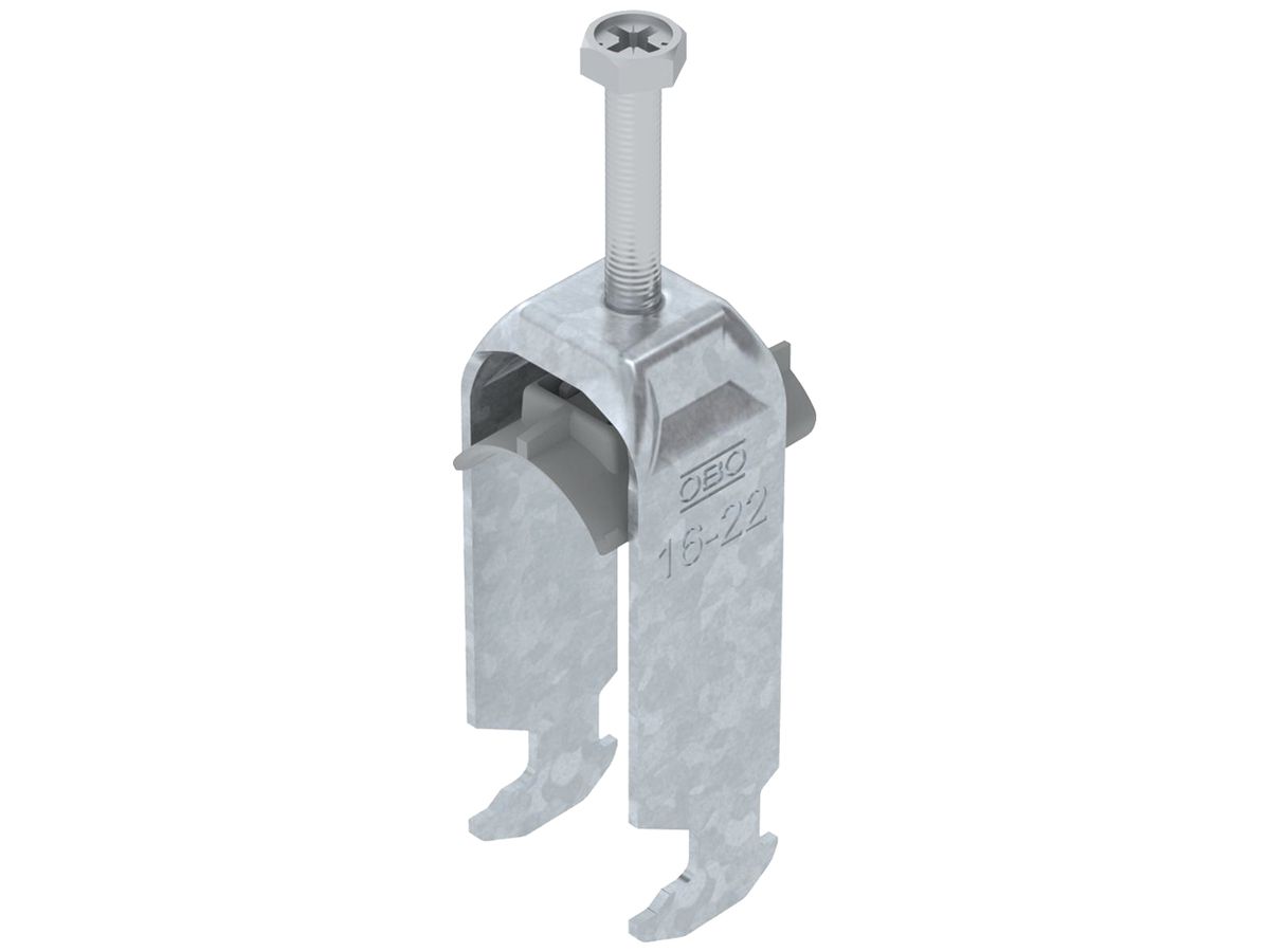 Schnellverleger BET 2056 H-Fuss Kunststoff 16…22mm 2×Kabel Stahl tfZn