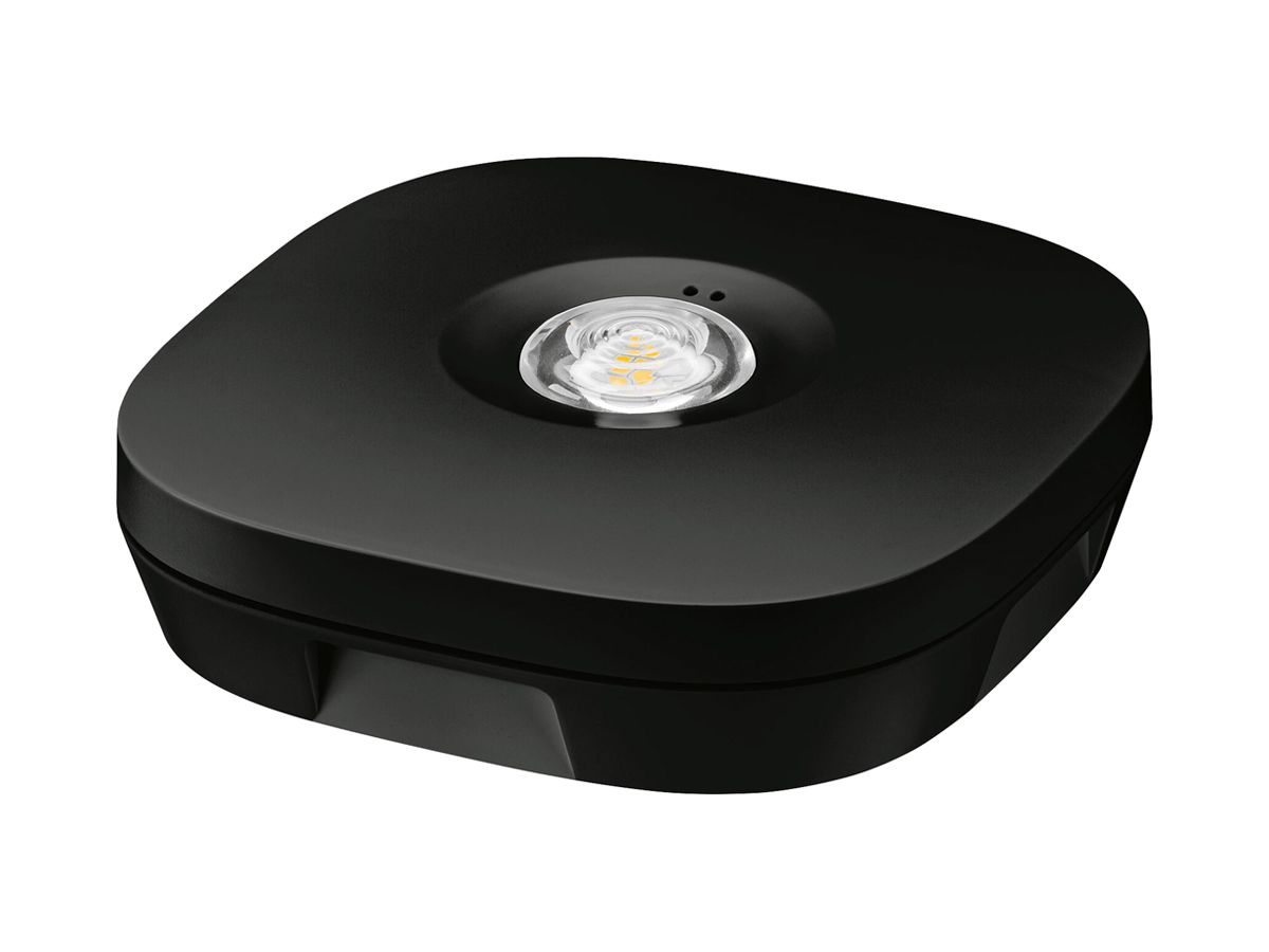 AP-LED-Sicherheitsleuchte EM R2A ST NM 112 SM-B 2W, 33mm, schwarz