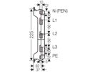 Sammelschienenträger Hensel für Sammelschienen 20×10mm, 400A