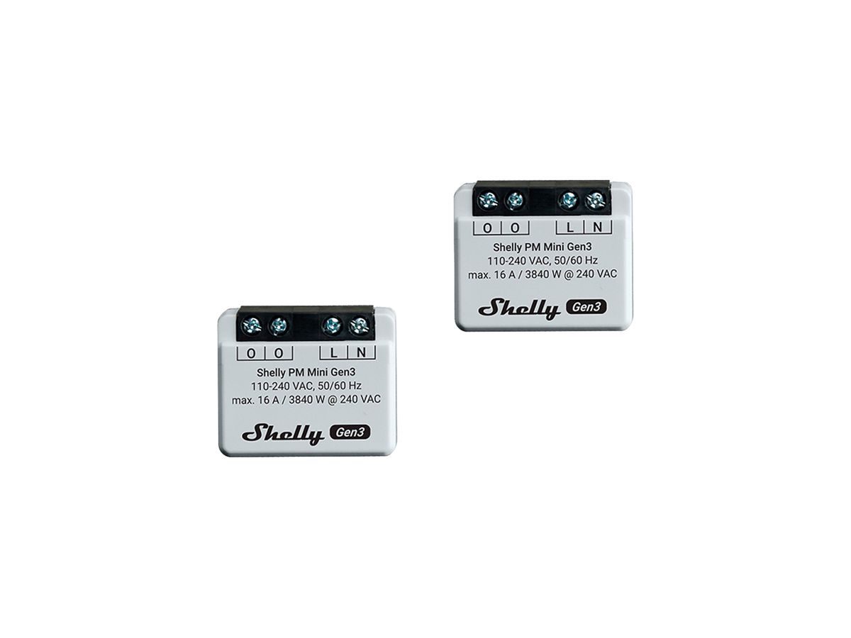 Energiezähler Shelly PM Mini Gen3 (Dual Pack) direkt Bezug