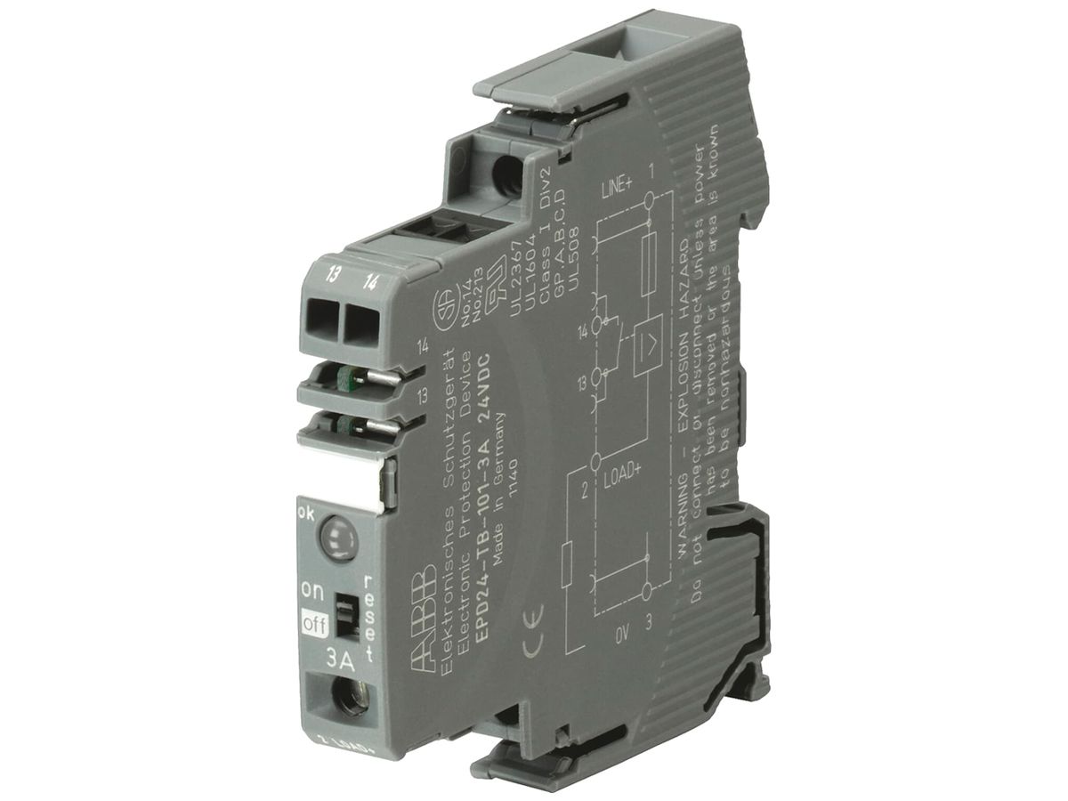 REG-Geräteschutzschalter ABB EPD24-TB-101 24V elektronisch 3A NO 20000µF