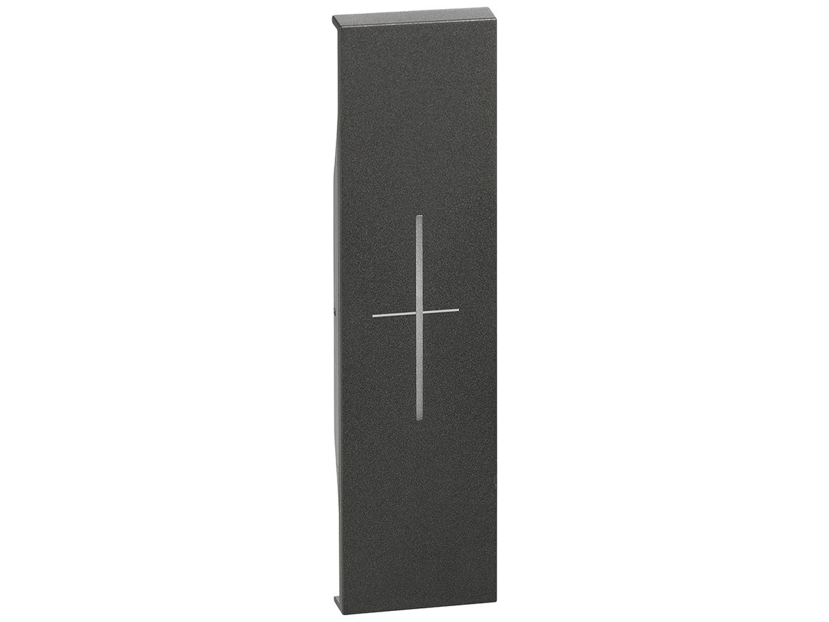 Tastenabdeckung Living Now 1 Modul für Tasten MyHOME mit Symbol Stop schwarz