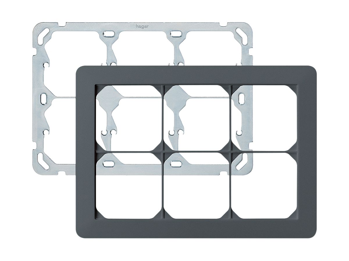 UP-Kopfzeile kallysto.trend 2×3 anthrazit horizontal