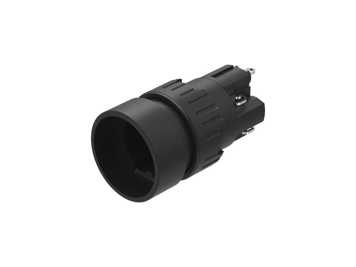 Leuchtdrucktastervorsatz EAO 31 Ø18mm 1Ö+1S schwarz