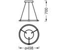 LED-Pendelleuchte LEDVANCE Decor Aura 18W 2000lm 830 Ø498 transparent