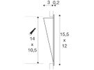 EB-LED-Wandleuchte SLV DOWNUNDER PUR, 500mA 5.2W 380lm 3000K IP20 weiss