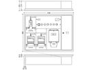 UP-Zählerkasten HAG 2 Zähler 1 NKE 1 Hausanschlusskasten 1 TT 1180×880mm