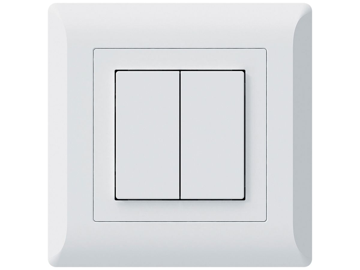 UP-KNX-Taster Hager BA kallysto.line C 2-fach 92×92mm weiss