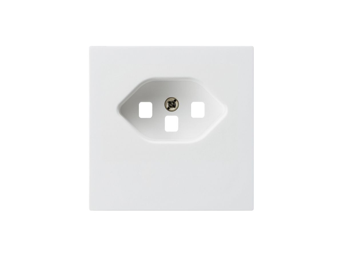 Frontplatte kallysto T23 weiss 60×60 für Steckdose Schraubklemme
