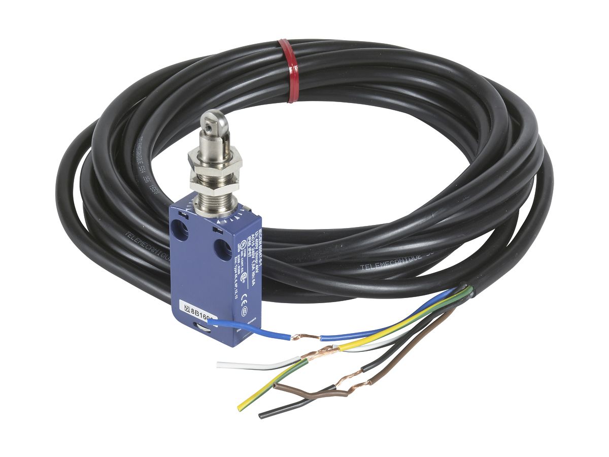 Positionsschalter OsiSense XCMD Rollenstössel M12, Kabel 1m