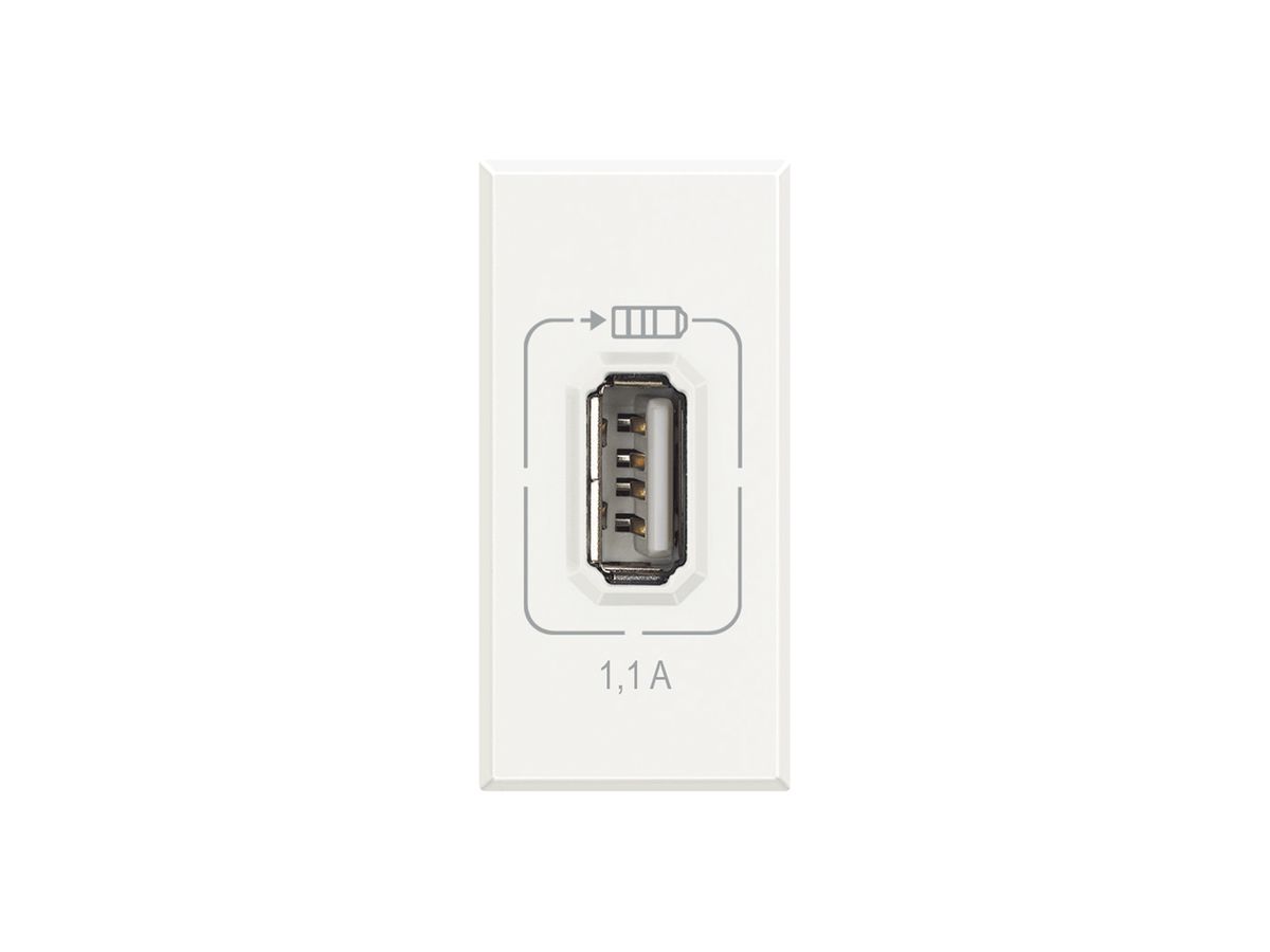 EB-USB-Ladesteckdose Axolute 1 Modul, 1-fach weiss