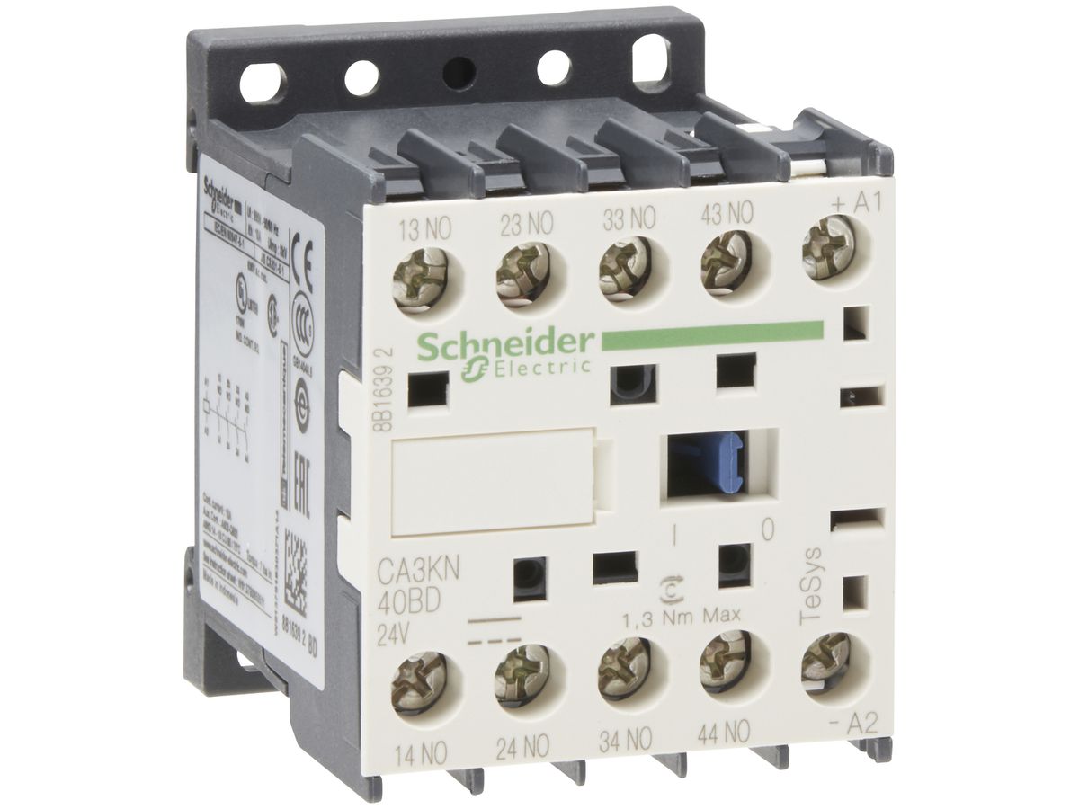 Hilfsschütz Schneider Electric CA3-KN40BD 24VDC 4S