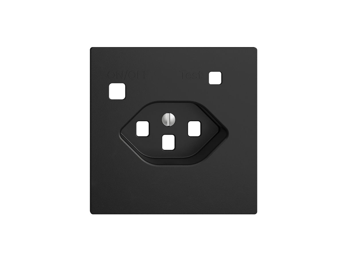 Frontset EDIZIOdue zu FI-Steckdose F, T23, schwarz