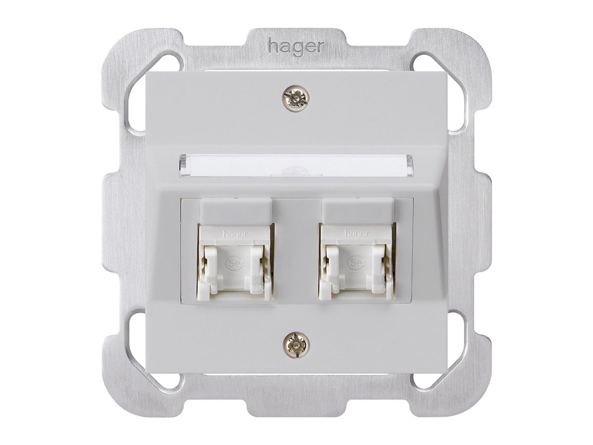 UP-Dose kallysto B Kat.5e 2RJ45/u hellgrau