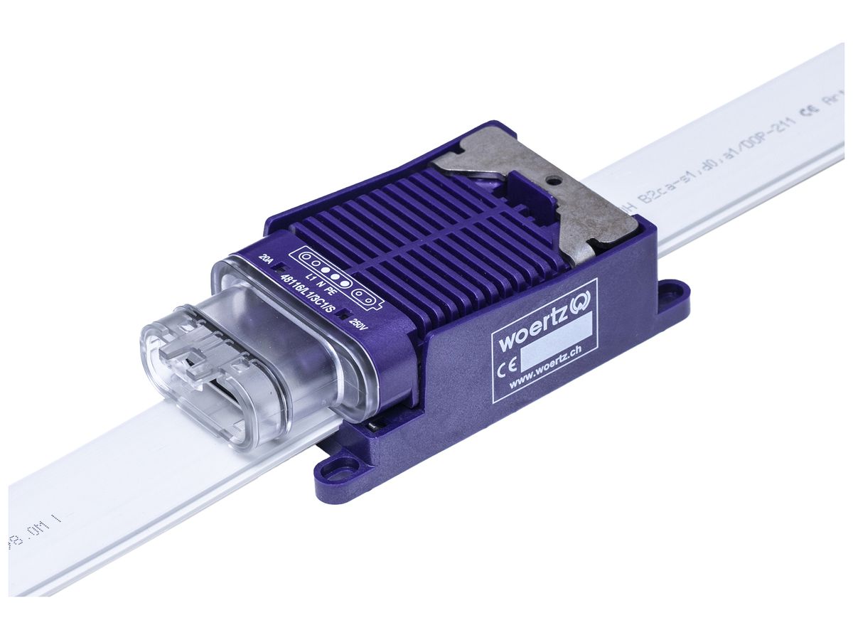 Schnellanschlussdose Woertz für Flachkabel DALI 5×2.5+2×1.5mm² IP68 L1 3P C1