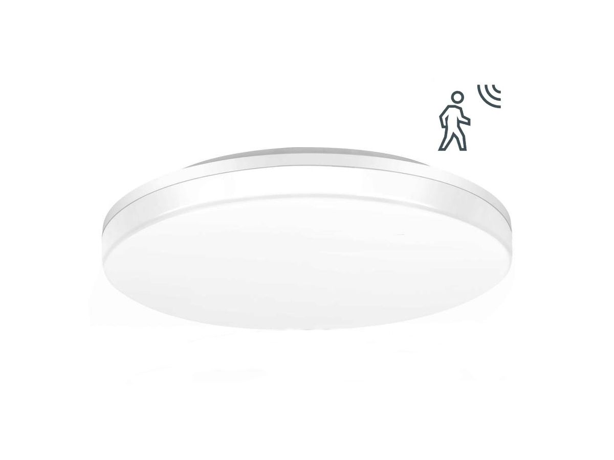 LED Decken/Wandleuchte ELGH IP54 SENSOR - 25W/3000-4000-6000K/D:330mm H:48mm