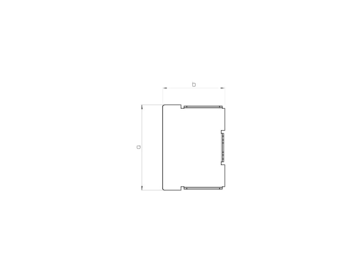 Abschlussplatte Bettermann LKM 60×150mm verzinkt reinweiss