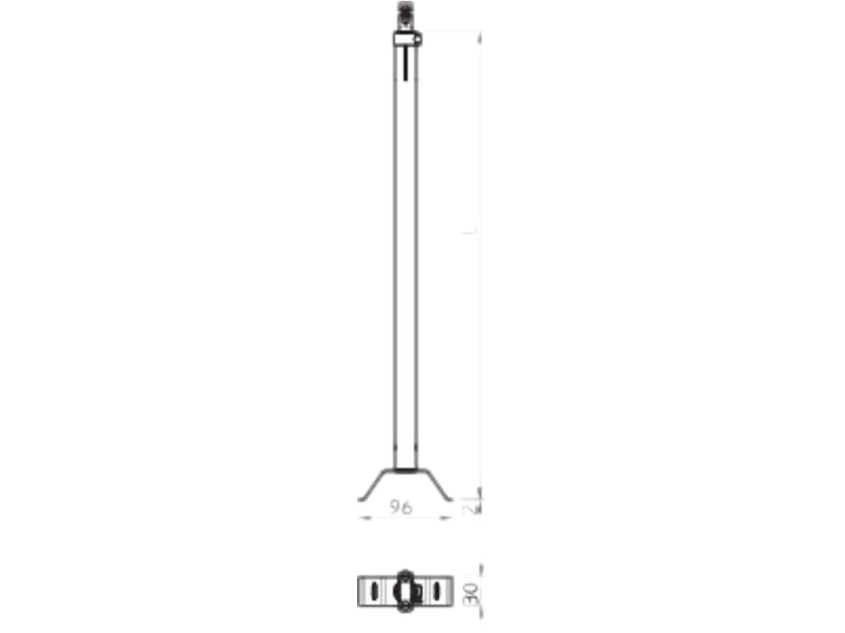 Abstandhalter Bettermann ISAV1000R 550…1000mm, Kunststoff